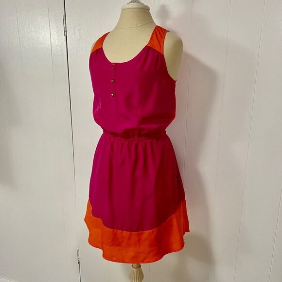 Merona Pink and Orange Dress - Picture 3 of 14